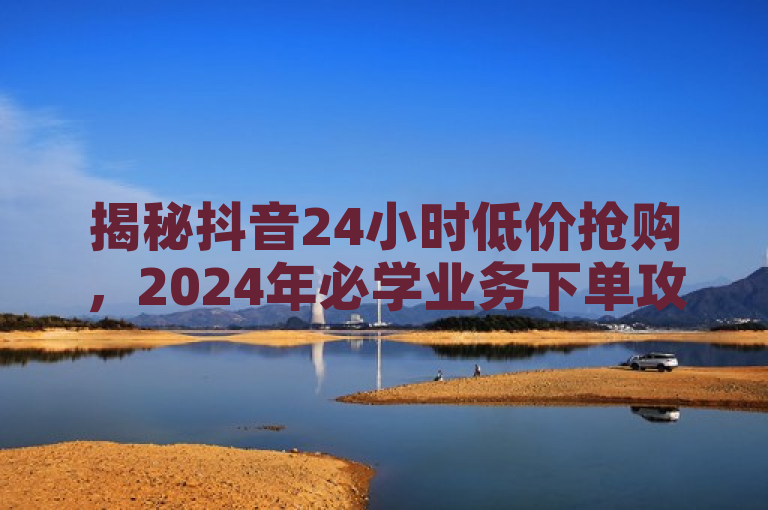 揭秘抖音24小时低价抢购，2024年必学业务下单攻略！