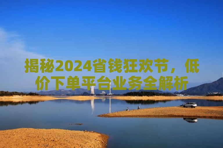 揭秘2024省钱狂欢节，低价下单平台业务全解析