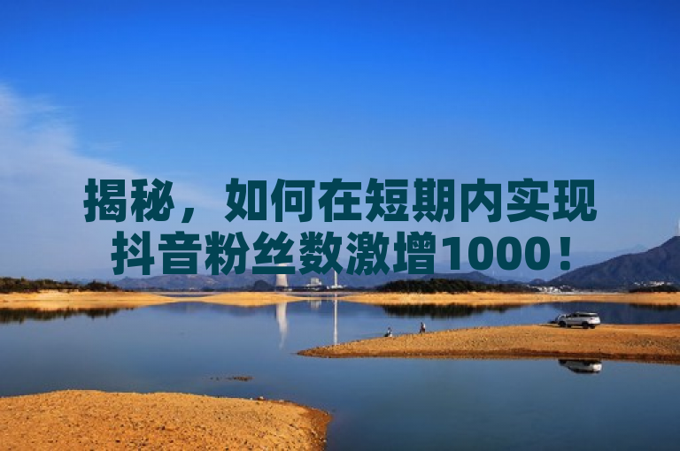 揭秘，如何在短期内实现抖音粉丝数激增1000！