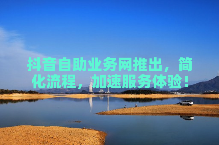 抖音自助业务网推出，简化流程，加速服务体验！