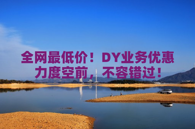 全网最低价！DY业务优惠力度空前，不容错过！